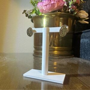 Elegant Silver Disc Earrings